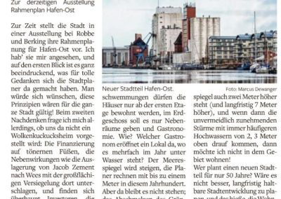 Ein Leserbrief zu Hafen-Ost und dem Wasserspiegel
